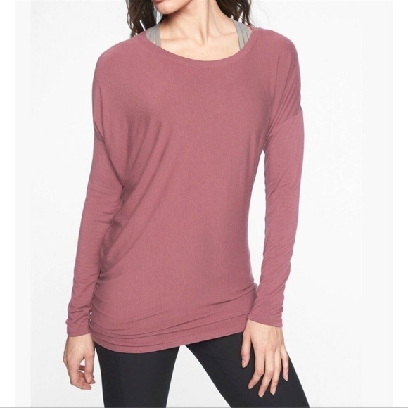 ATHLETA Threadlight Asymmetrical Relaxed Long Sleeve Top - Picture 1 of 4